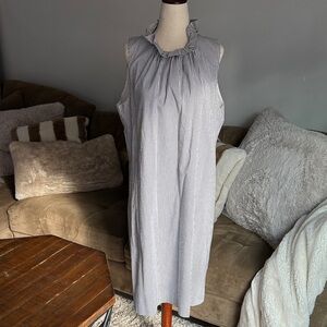 Banana Republic Black and White Ruffle Dress